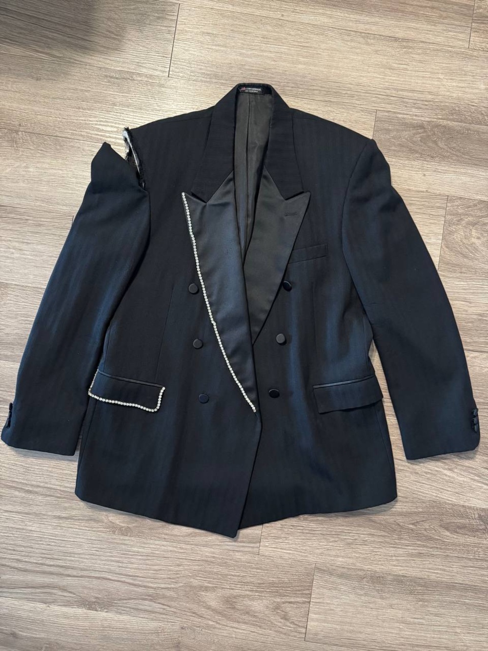 Upcycled Deconstructed Tuxedo Blazer